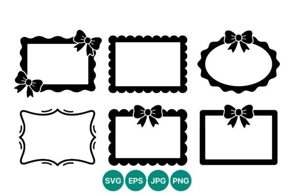 Black White Frames with Bows