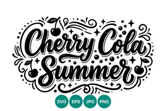 Cherry Cola Summer Hand Lettering: Playful Graphics & Illustrations
