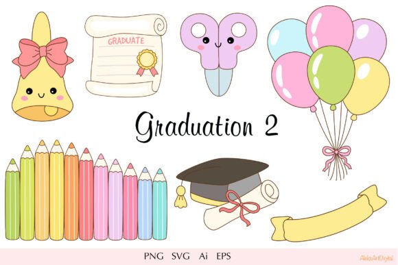 Cute Graduation Clipart Part 2 - School Graphics & Illustrations