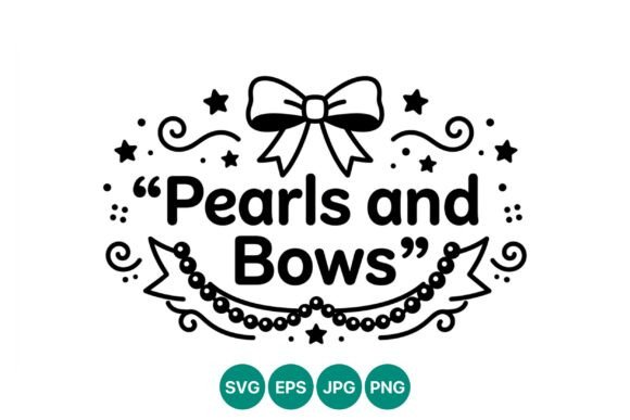 Pearls and Bows Vector Art: Graphics & Illustrations for Publishing