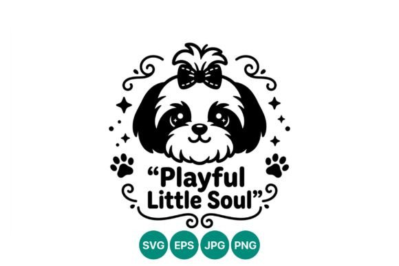 Playful Little Sou Dog Face Vector: Illustrations & Graphics