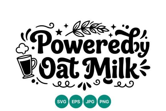 Powered by Oat Milk Handwritten Graphics & Illustrations
