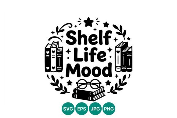 Shelf Life Mood Book Quote Vector Graphics Review