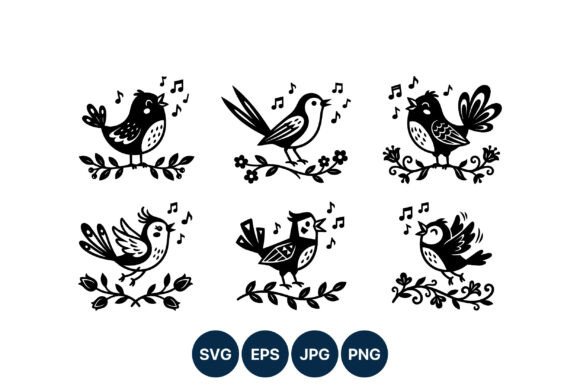 Singing Birds Vector Art: Graphics & Illustrations for Editorial Charm