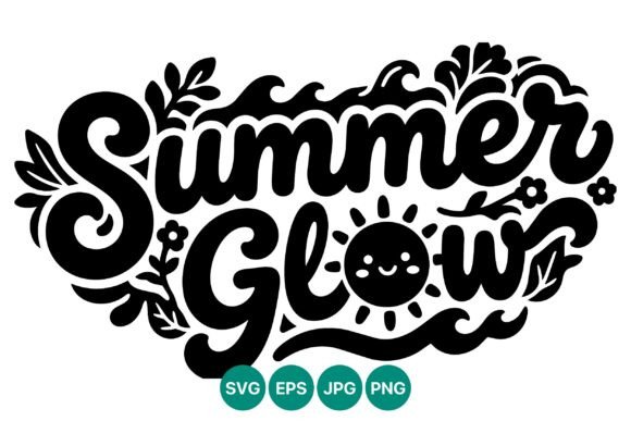 Summer Glow Smiling Sun Vector: Playful Graphics & Illustrations